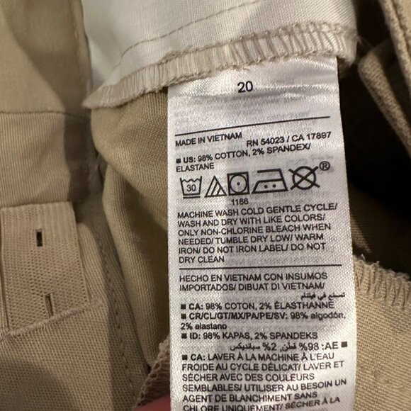OLD NAVY WOMENS KHAKI PANTS SIZE 20 ADJUSTABLE WAIST NEW SKINNY STRETCH - Picture 12 of 13